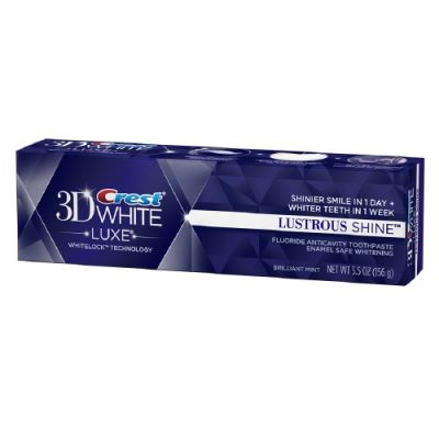 Crest 3D White Luxe Lustrous Shine Whitening Brilliant Mint Flavor