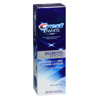 NAUJIENA!!! Dantų pasta Crest 3D White Luxe Diamond Strong Brilliant Mint